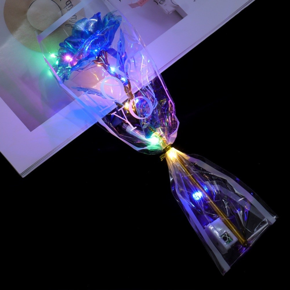 Photography Lighting Simulation - Gloeiende gouden folie roos LED-lampjes fotografie