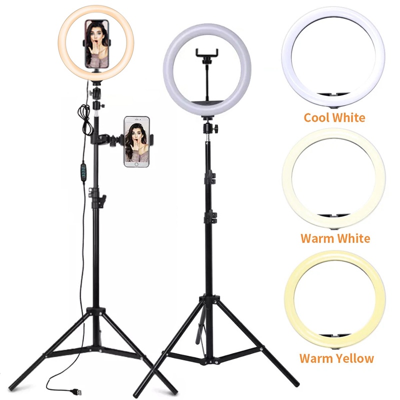 Photography Lighting Wand - 6/10/12 Inch LED Selfie Ringlicht Dimbaar
