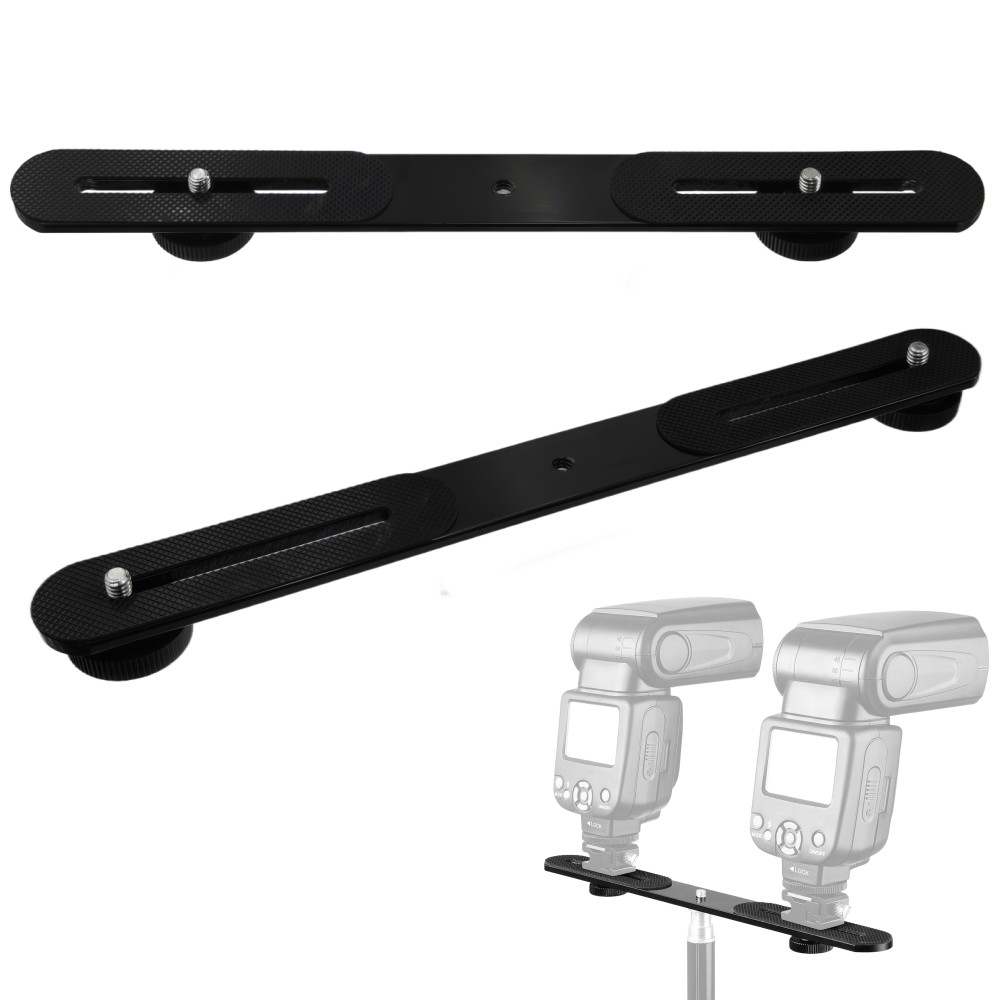 Photography Lighting Spotlight - Dubbele flitserbeugel 1/4'' schroef hot shoe