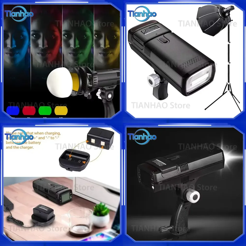 Photography Lighting Kit Portable - Draagbare professionele F1-200 1/8000s draadloze flitslichtset