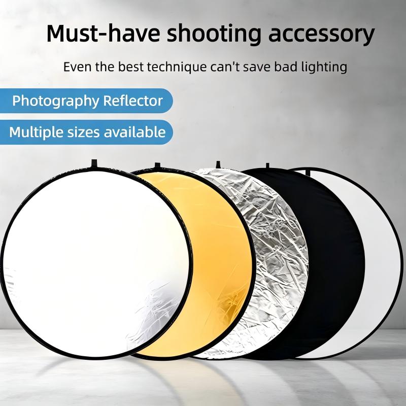 Photography Lighting Kit Portable - 2-in-1 dubbelzijdige goud-zilveren reflector, draagbaar opvouwbaar