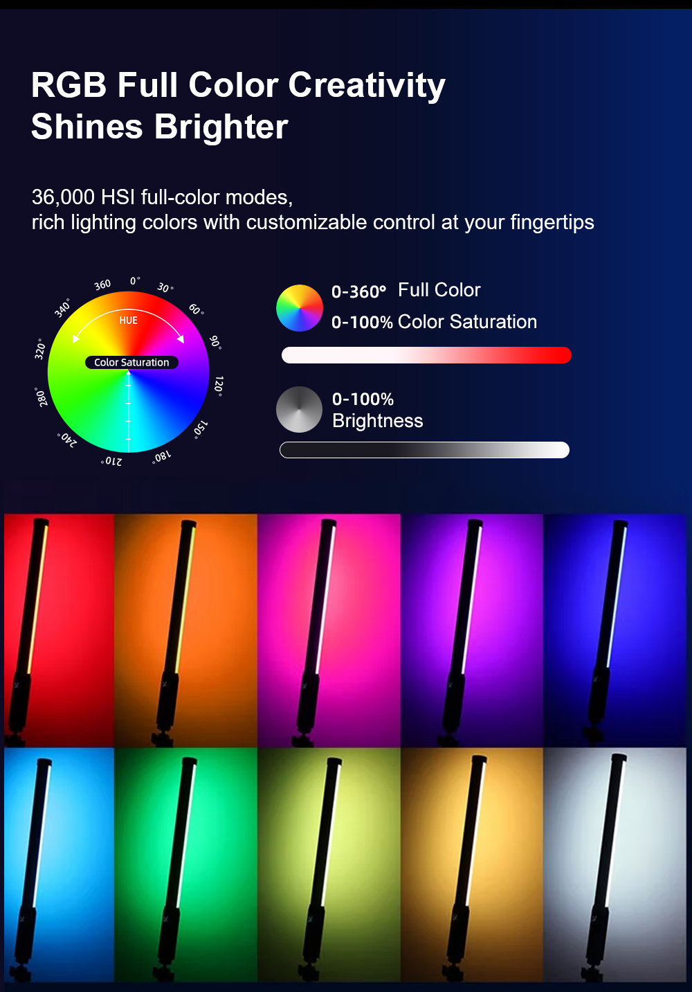 LUXCEO P300 RGB Tube 5W 380LM  - Photography Lighting Wand recensie en prijs