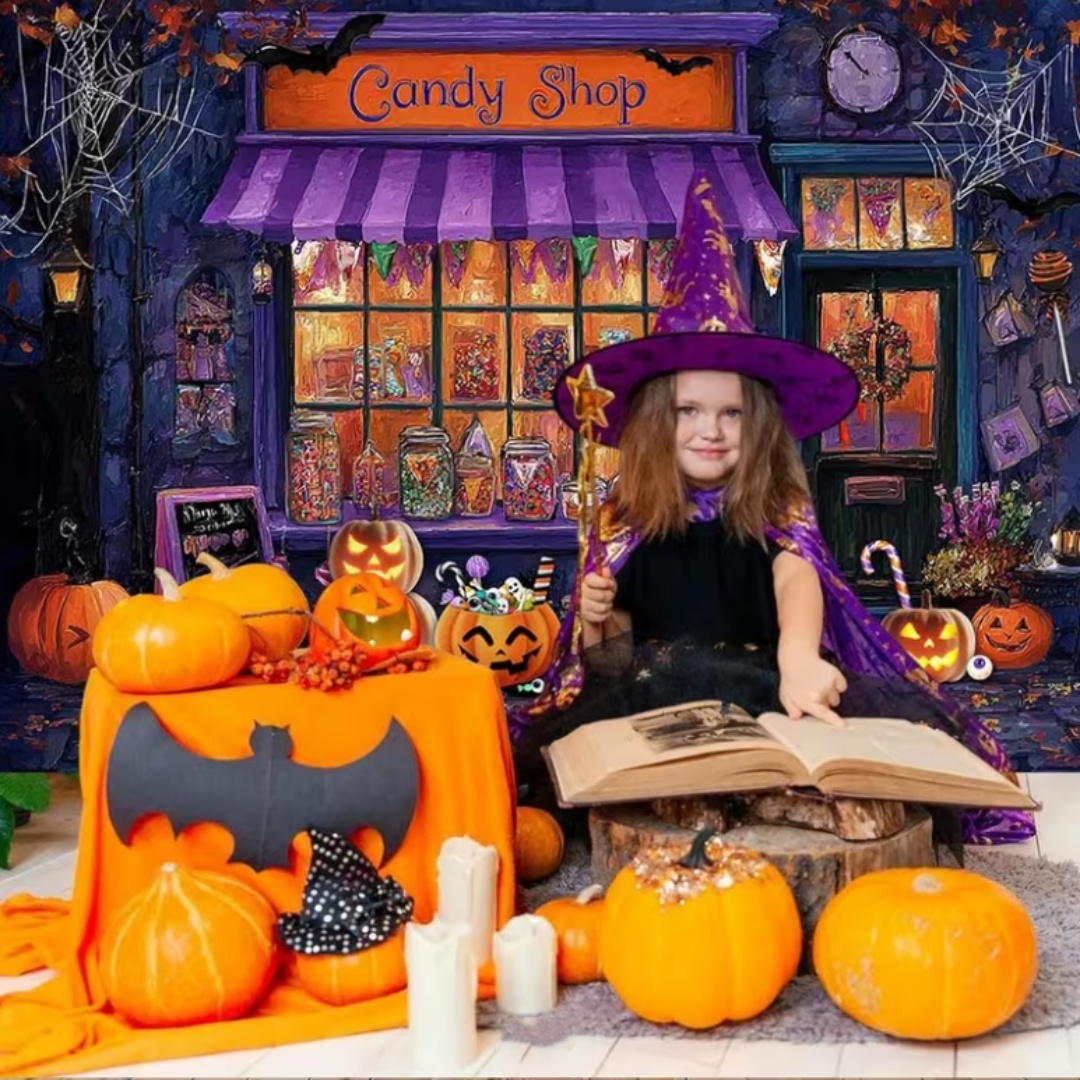 Paarse Halloween Winkel Themaf - Photography Lighting Background recensie en prijs