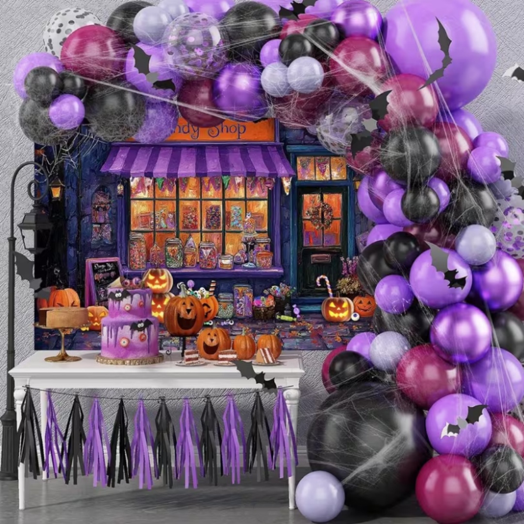Paarse Halloween Winkel Themaf - Photography Lighting Background recensie en prijs