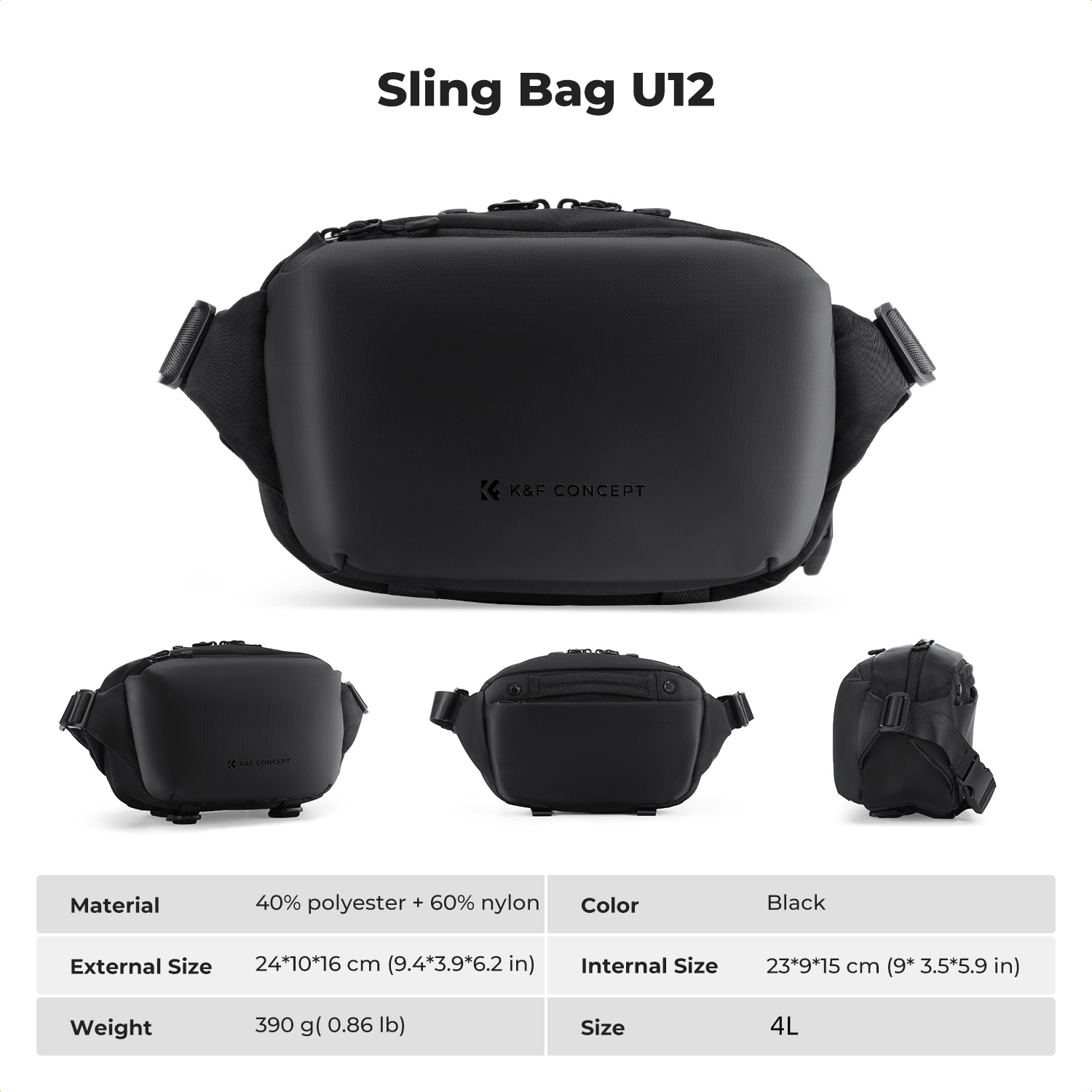 K&F CONCEPT 4L Camera Sling Ba - Photography Lighting Equipment Bags recensie en prijs