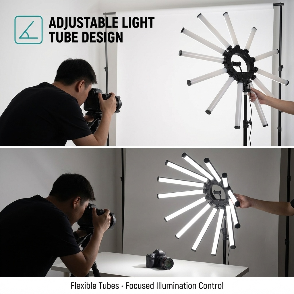 12-armige multi-tube fotografi - Lighting In Photography Studio recensie en prijs