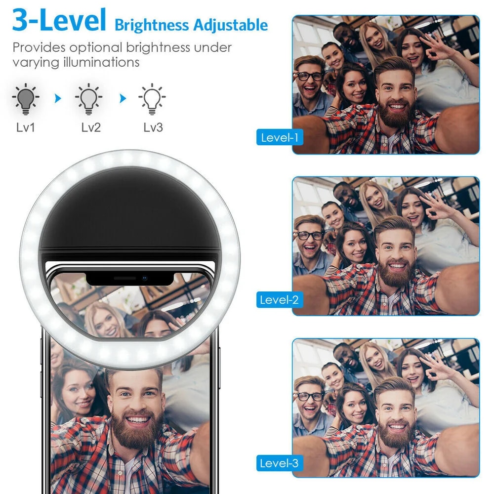 USB Oplaadbare LED Selfie Ring - Photography Lighting Wand recensie en prijs